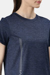Enamor Relaxed Fitted Top - Navy Mel Active Reflective — thumbnail 8